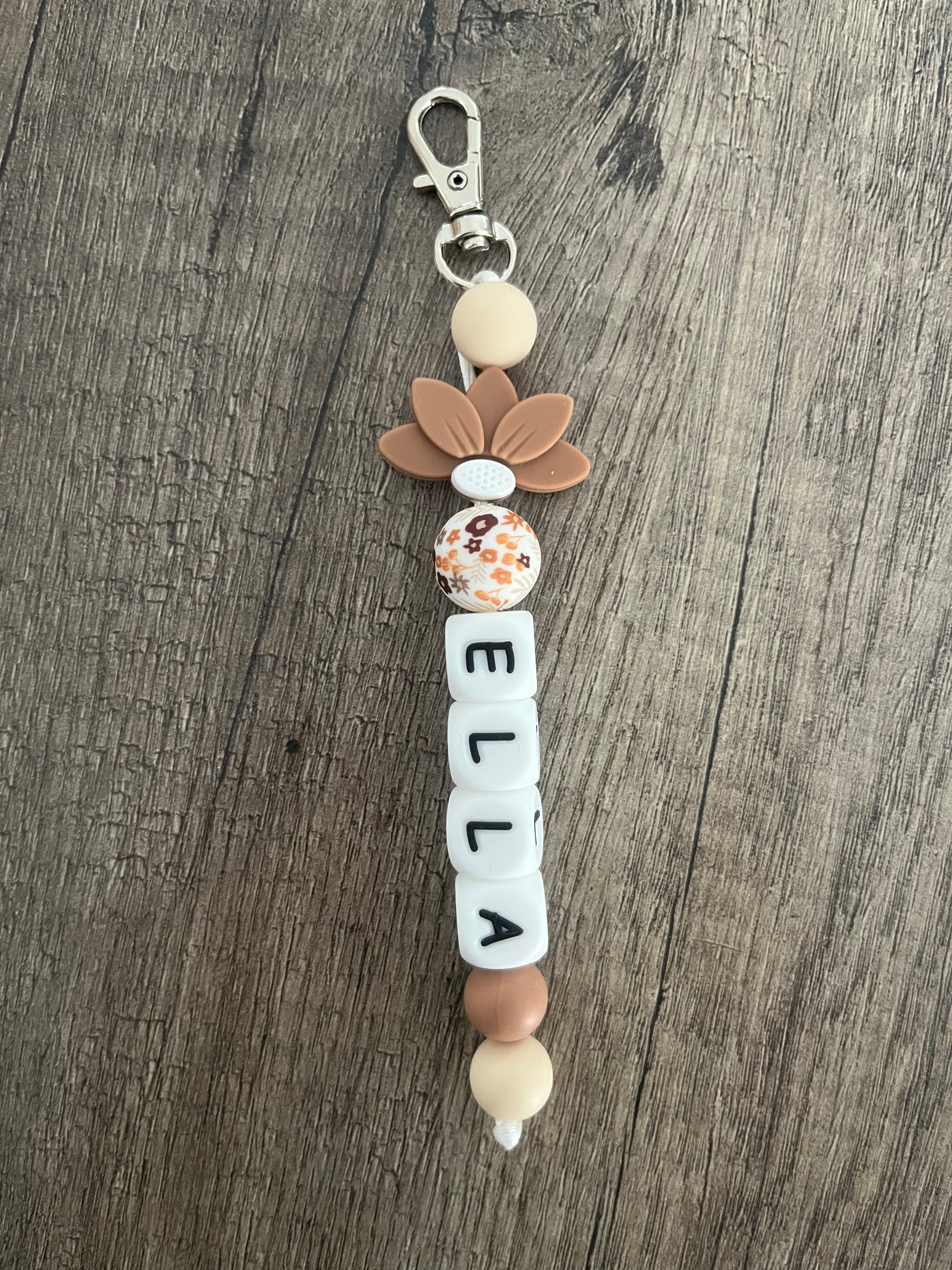 Porte-clés personnalisé fleur paquerette KidCreationArtisanat