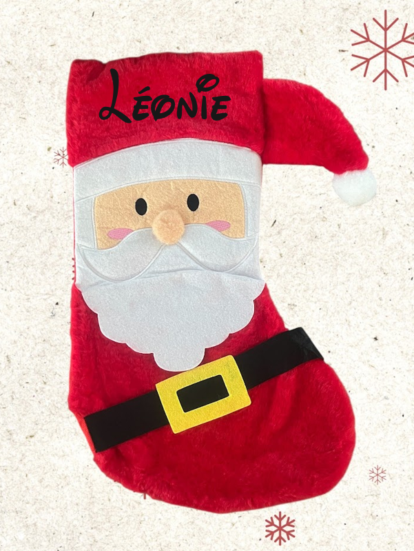 Chaussette Père Noël sapin personnalisée