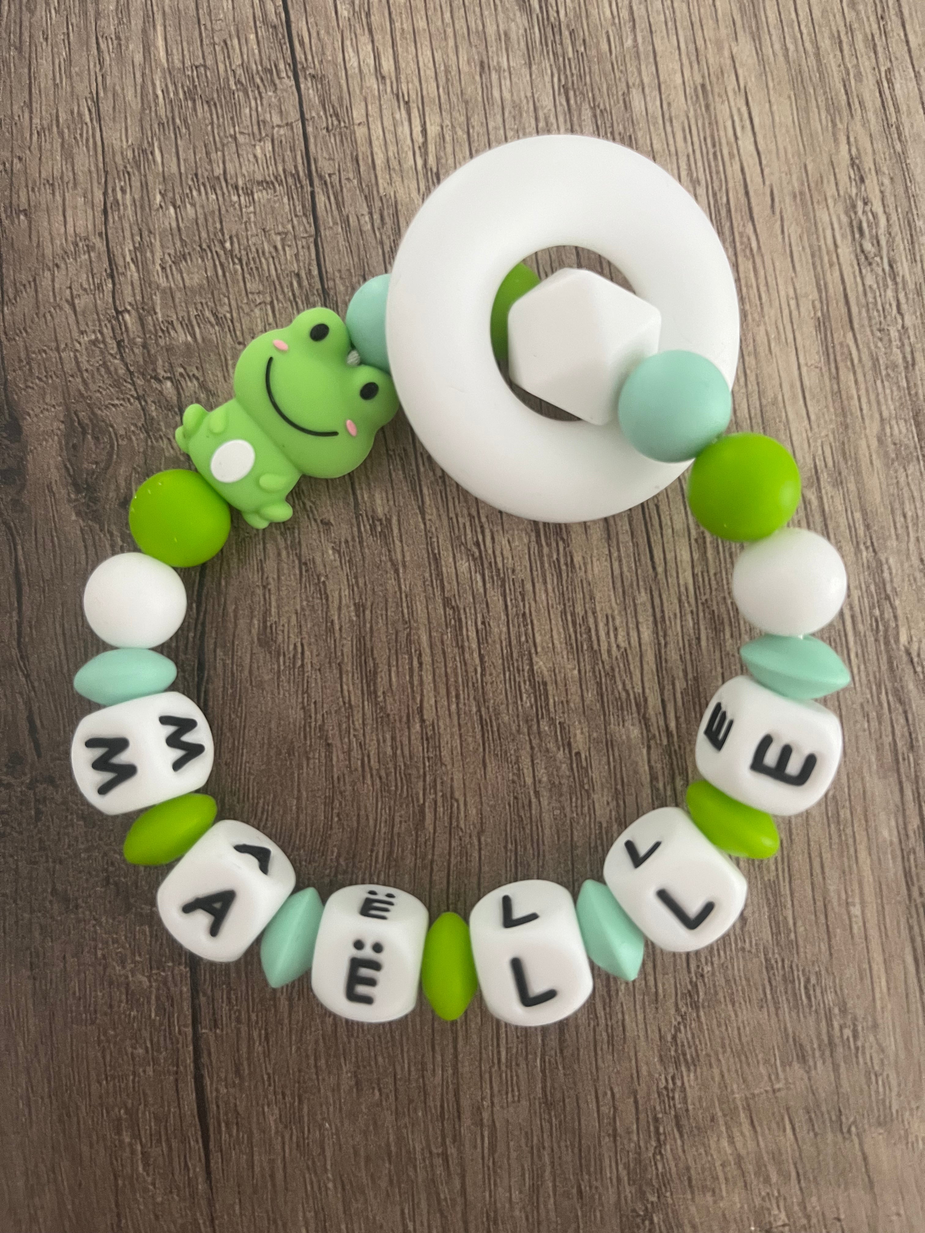 Anneau de dentition - Hochet personnalisé Grenouille 3D