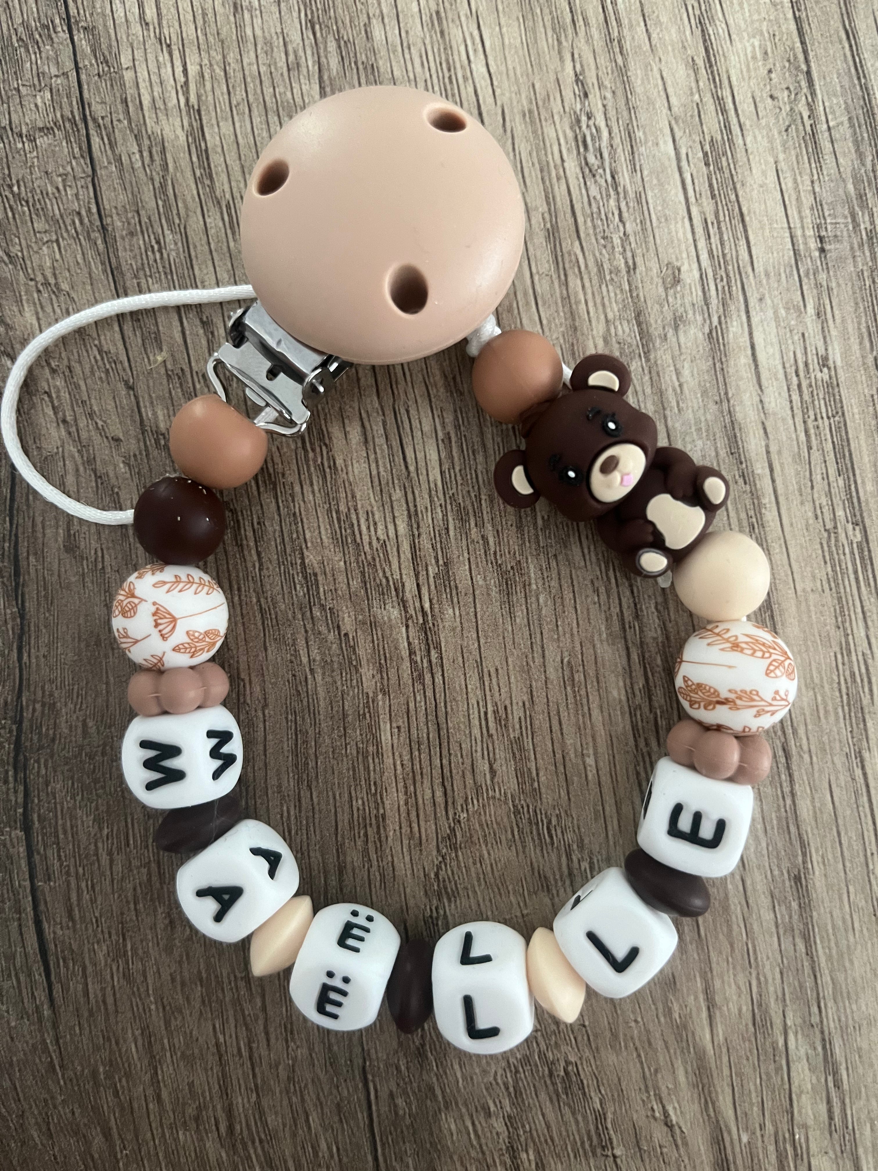 Attache tétine Ourson 3D personnalisée