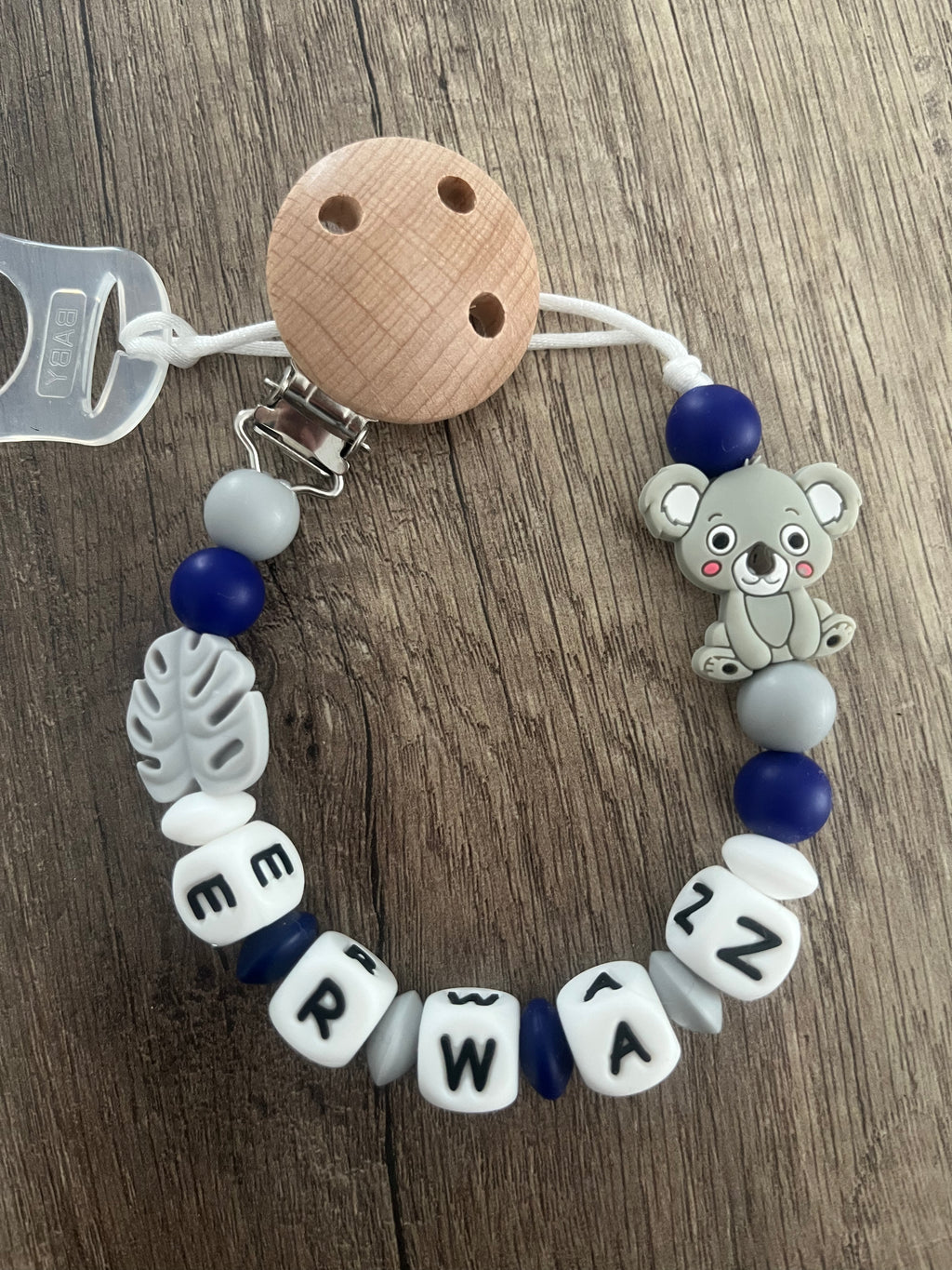 Attache tétine Koala personnalisée