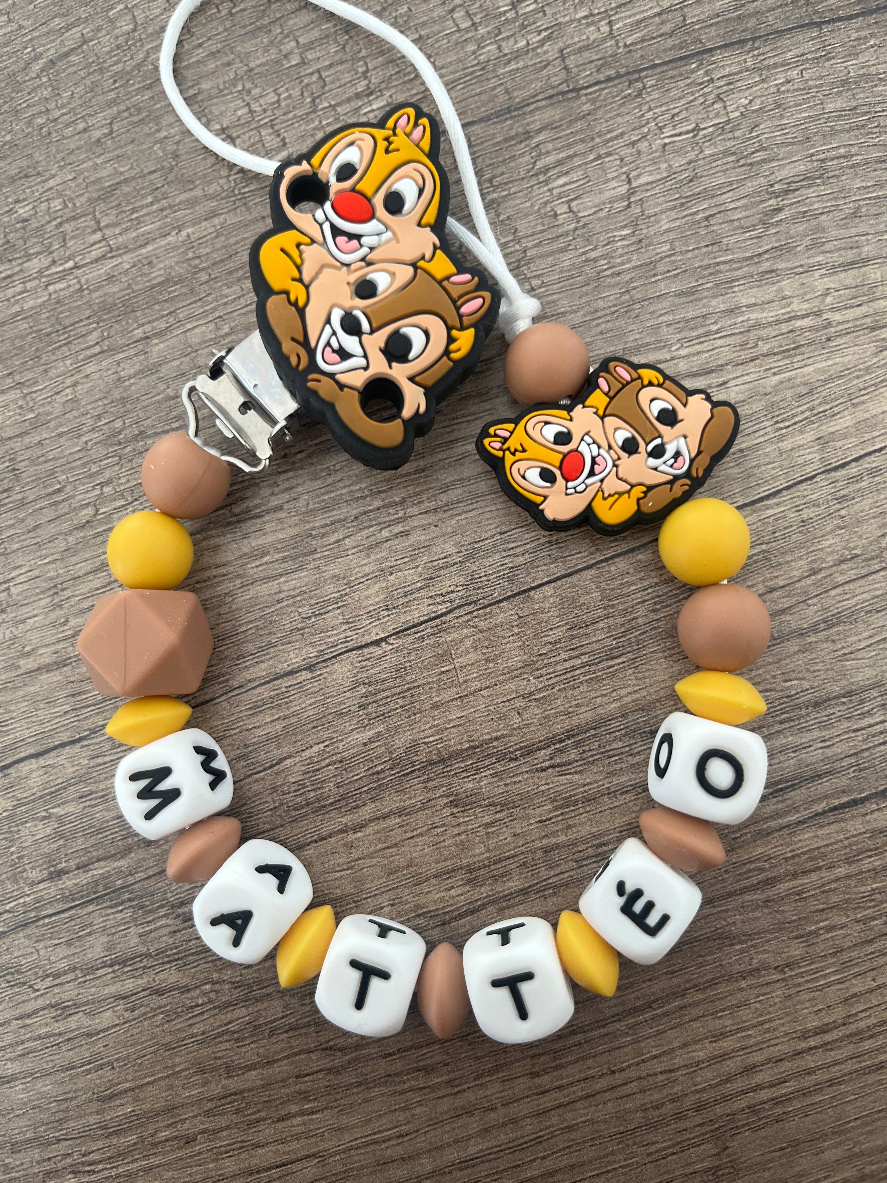 Attache tétine Disney Tic & Tac personnalisée