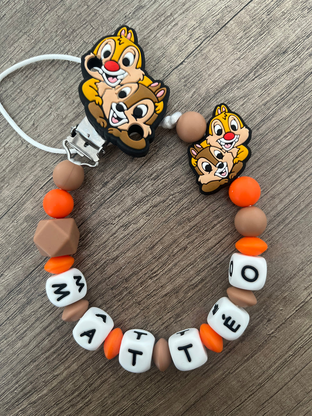 Attache tétine Disney Tic & Tac personnalisée