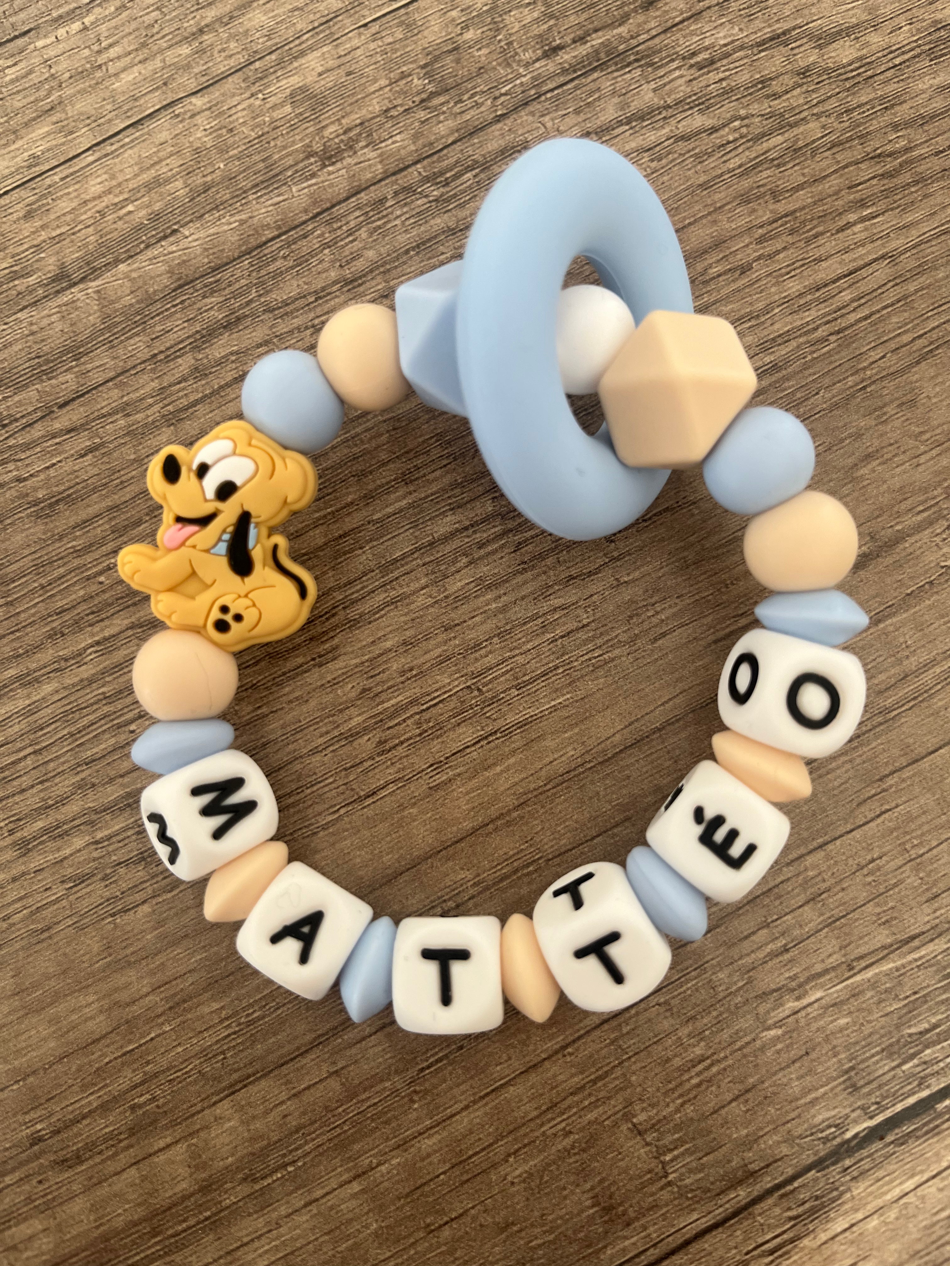 Anneau de dentition - Hochet personnalisé Pluto