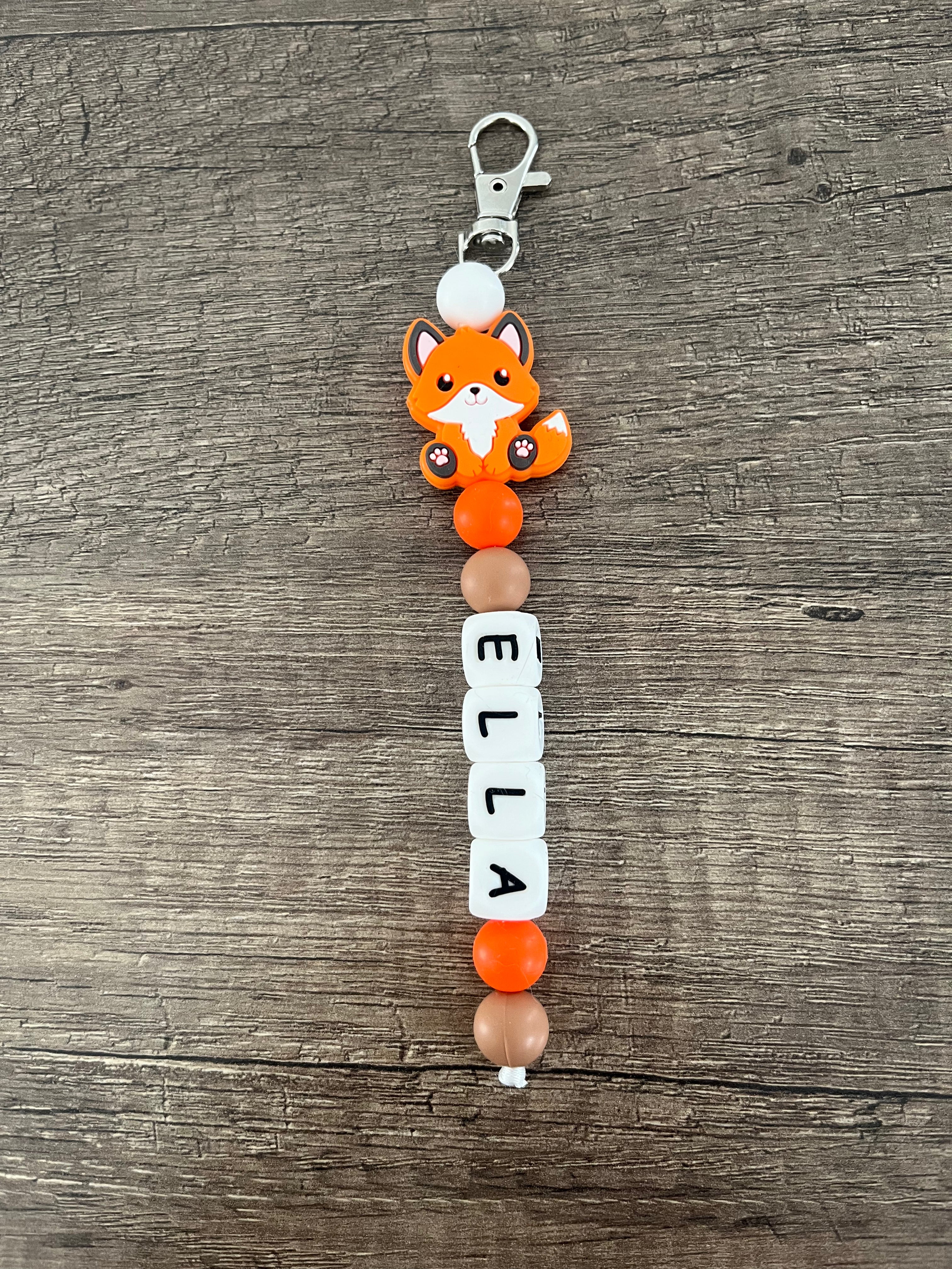 Porte-clés personnalisé thème Renard orange