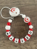 Attache tétine drapeau Tunisie personnalisée