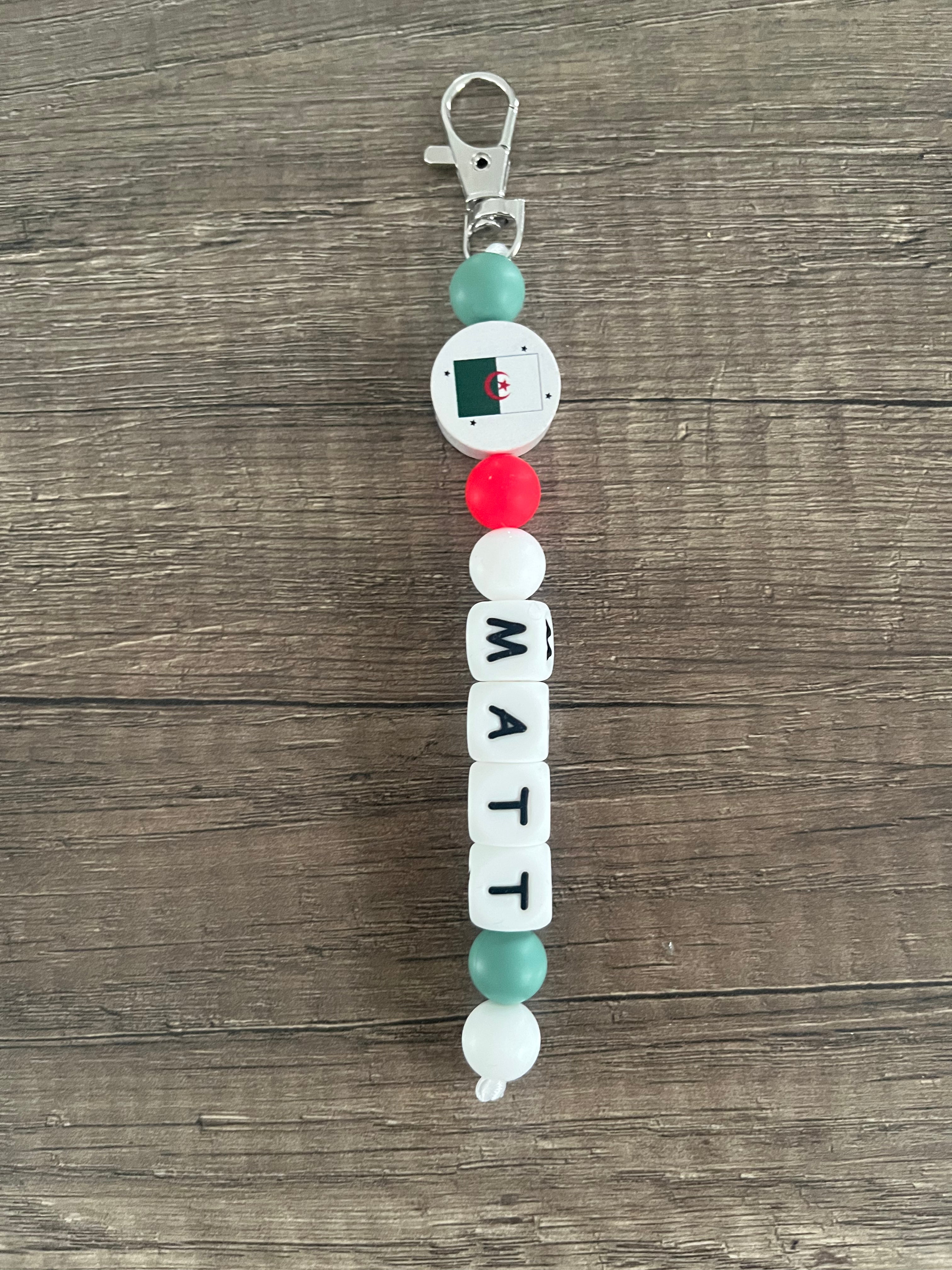 Porte-clés personnalisés drapeau Algérie