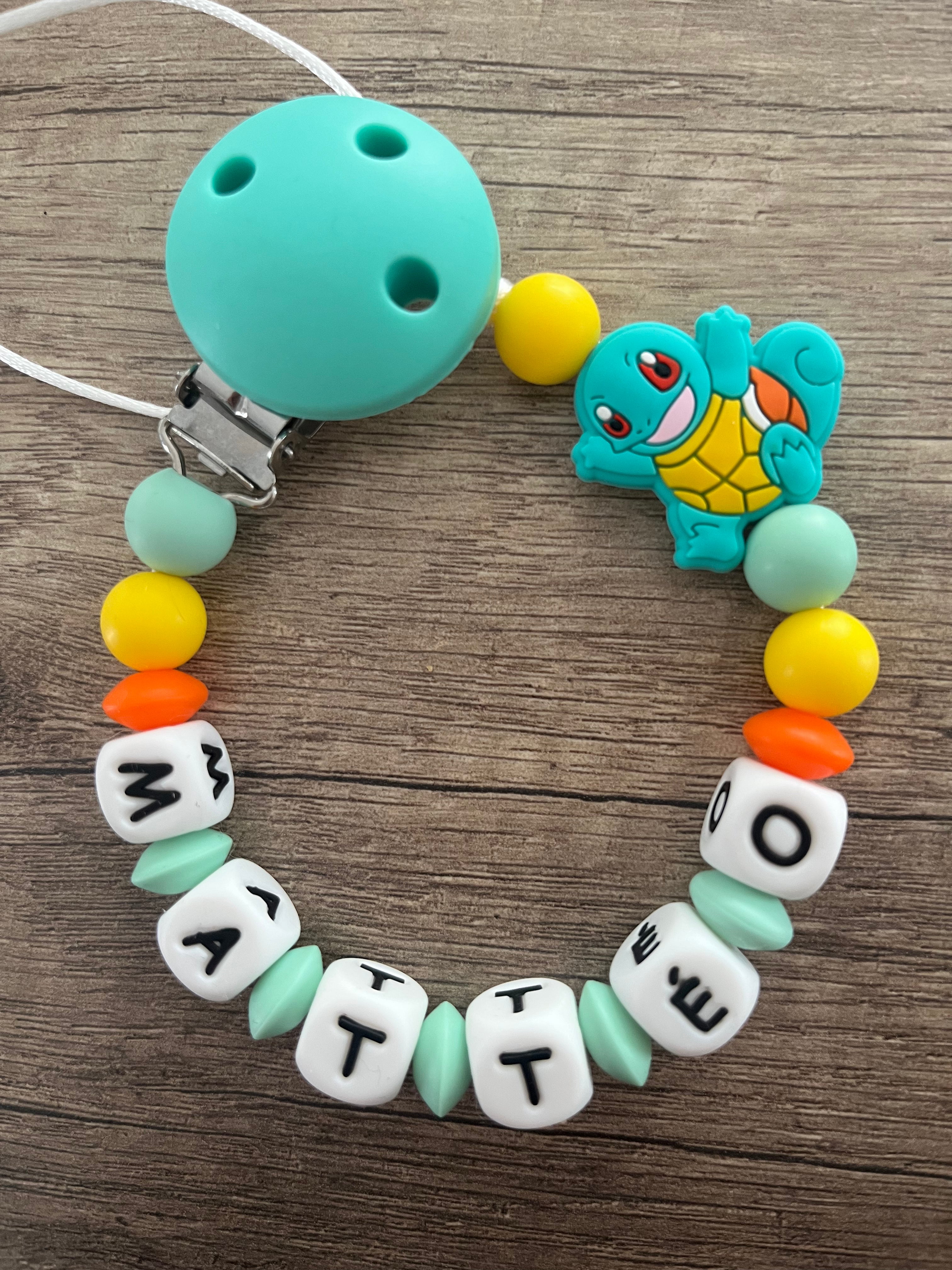 Attache tétine Pokémon Carapuce personnalisée