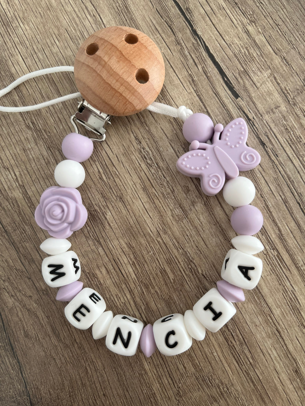 Attache tétine Papillon personnalisée