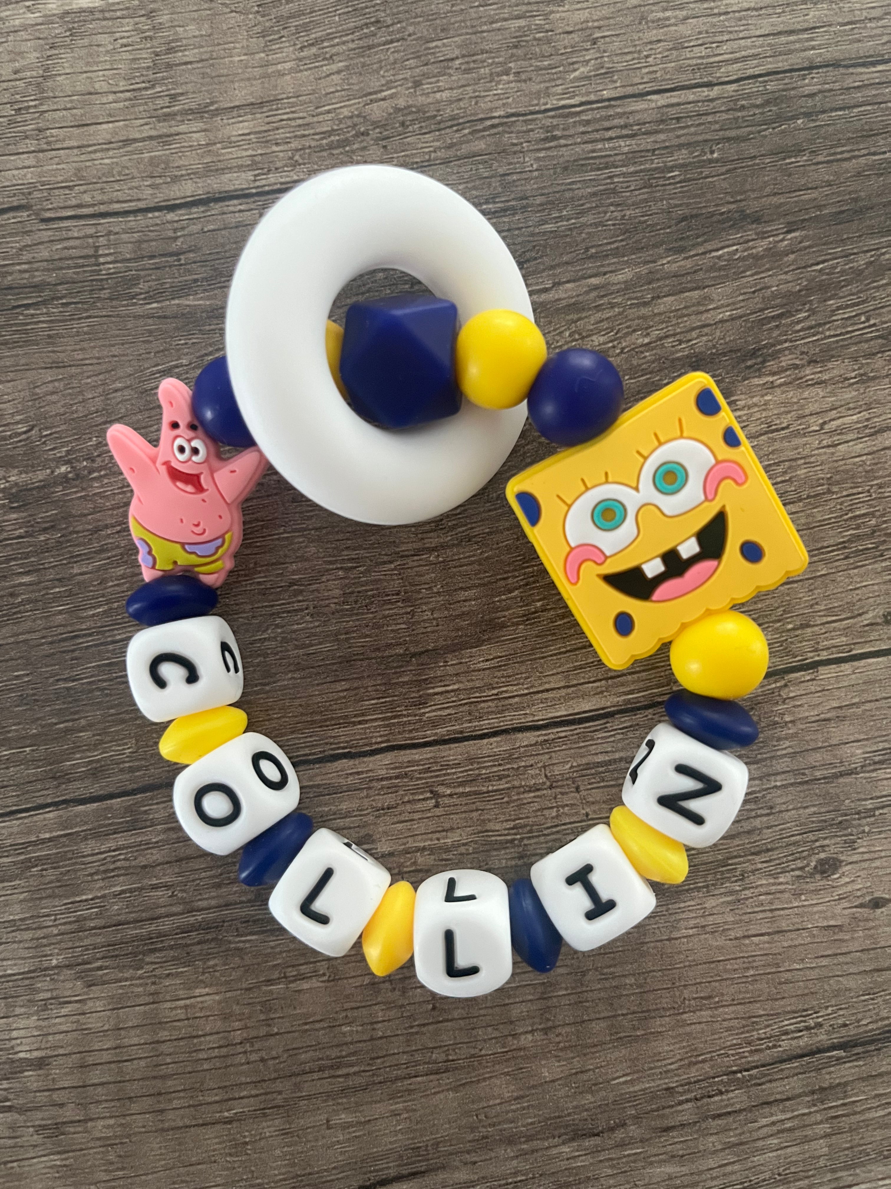 Anneau de dentition - Hochet personnalisé Bob l’éponge