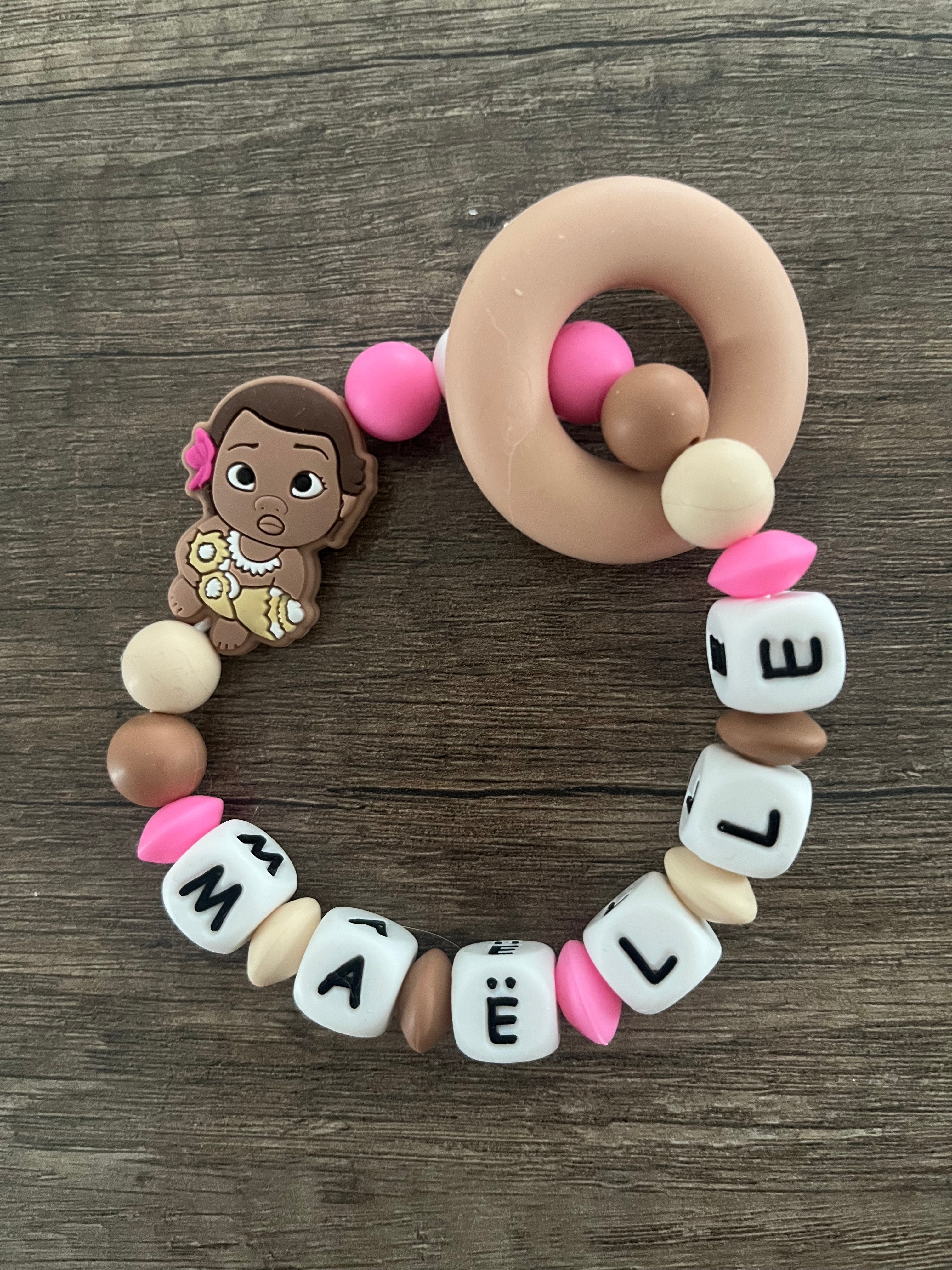 Anneau de dentition - Hochet personnalisé Vaiana