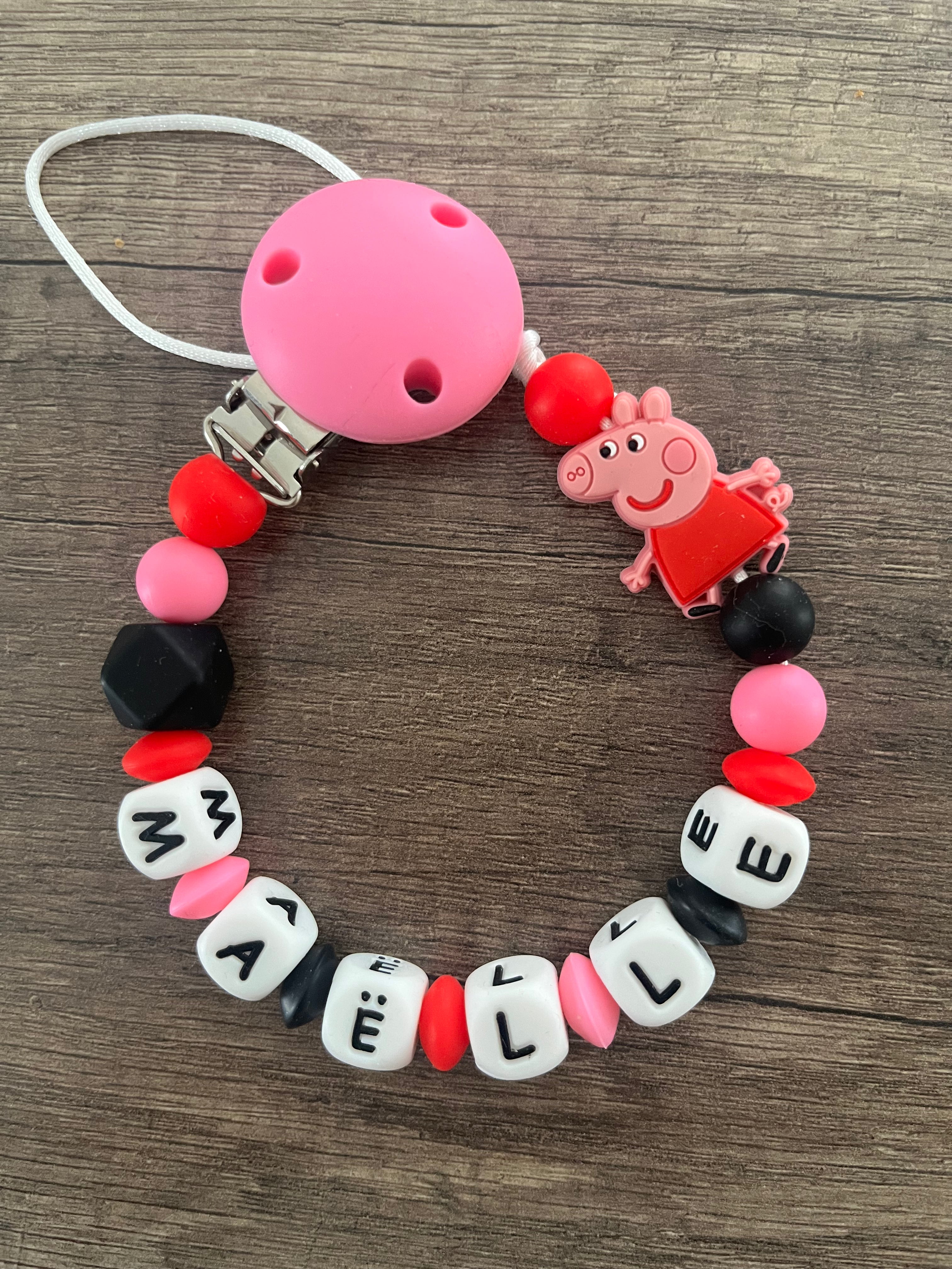 Attache tétine personnalisée Peppa Pig