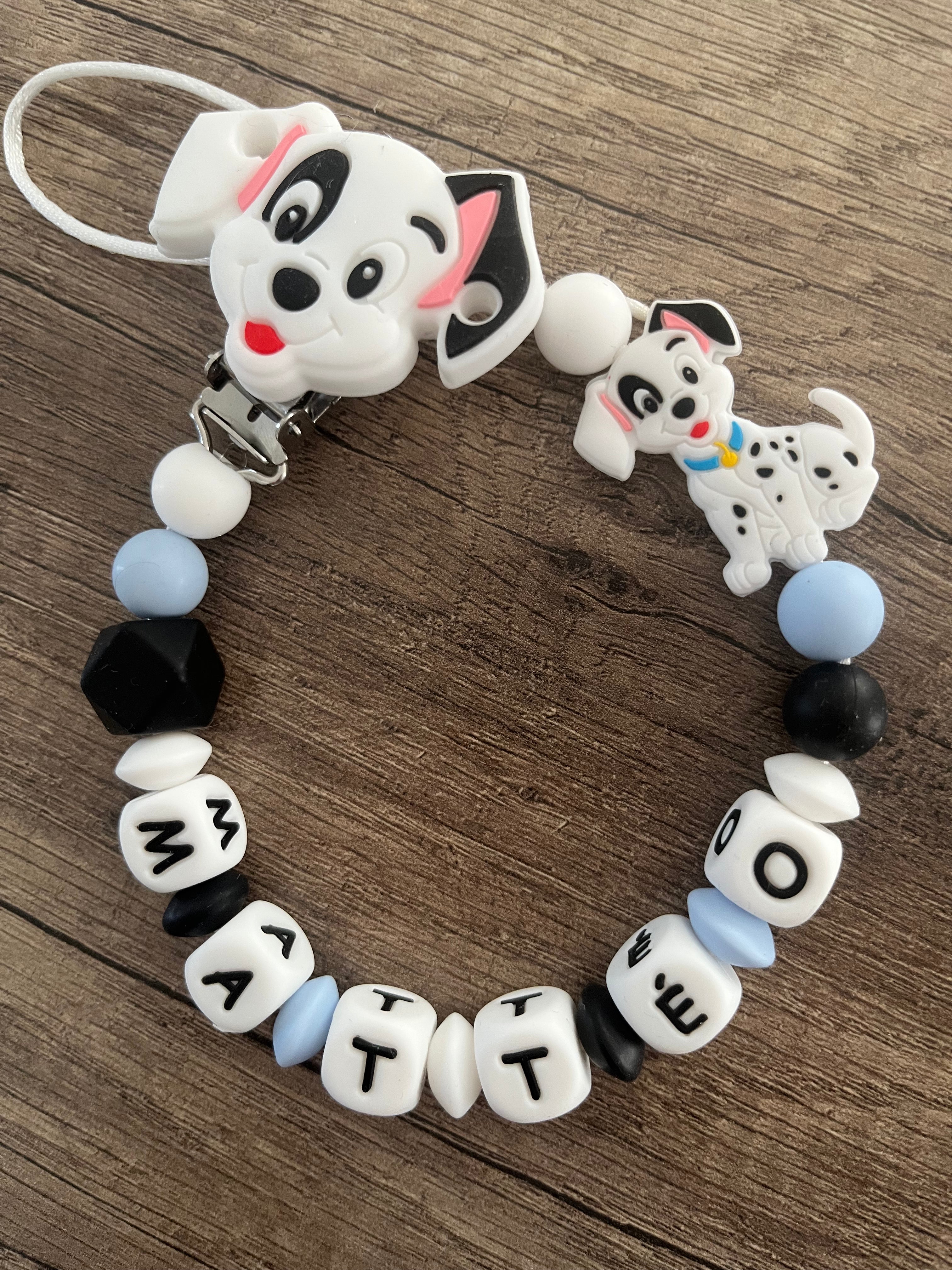 Attache tétine 101 dalmatiens personnalisée