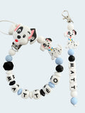 Coffret DUO cadeaux 101 Dalmatiens - Attache tétine et Porte-clés personnalisés