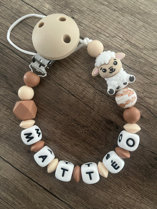 Attache tétine Mouton personnalisée