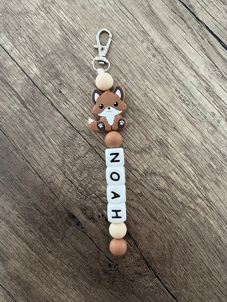Porte-clés personnalisé thème Renard forêt KidCreationArtisanat