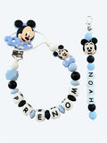 Coffret DUO Mickey Bébé - Attache tétine et Porte-clés personnalisés (Copie) KidCreationArtisanat