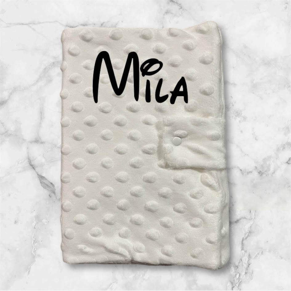 Protège carnet de santé bébé blanc personnalisé