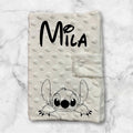 Protège carnet de santé bébé blanc personnalisé avec motif