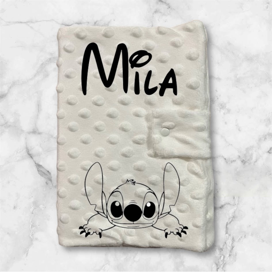 Protège carnet de santé bébé blanc personnalisé avec motif