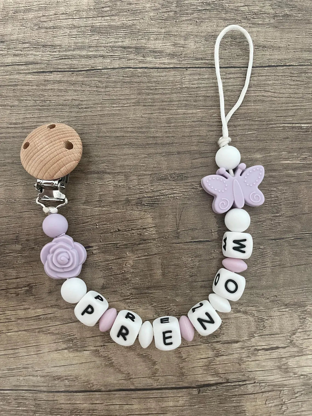 Attache tétine Papillon personnalisée KidCreationArtisanat