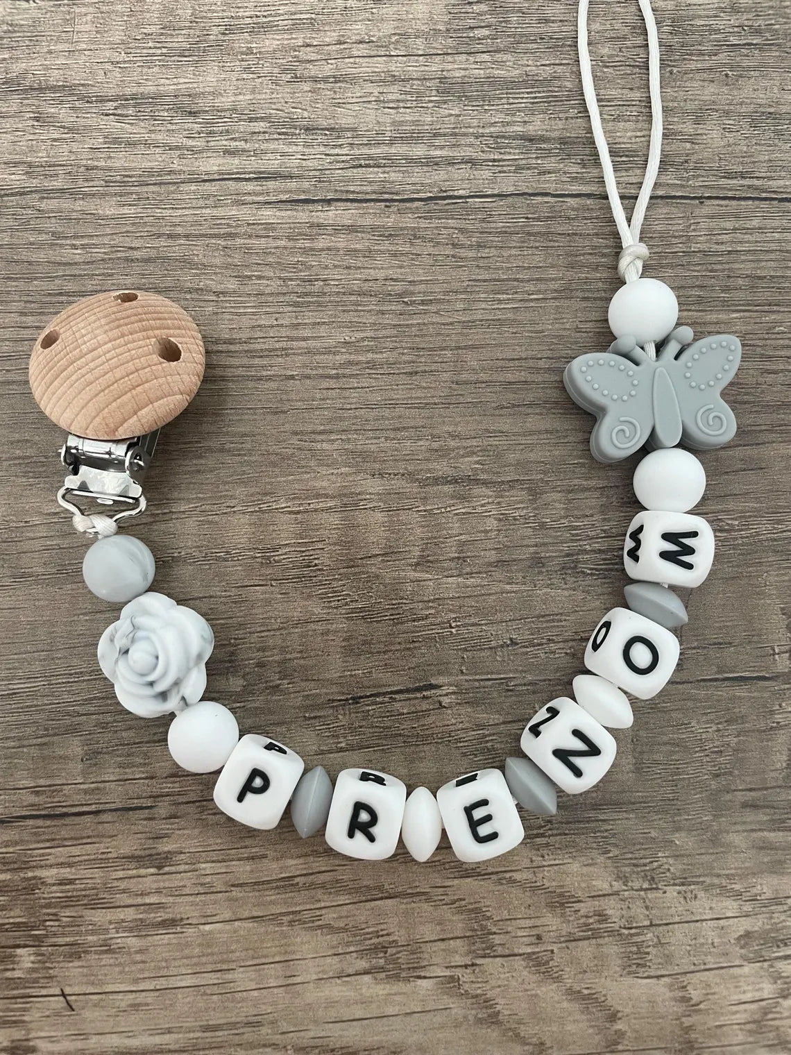Attache tétine Papillon personnalisée KidCreationArtisanat