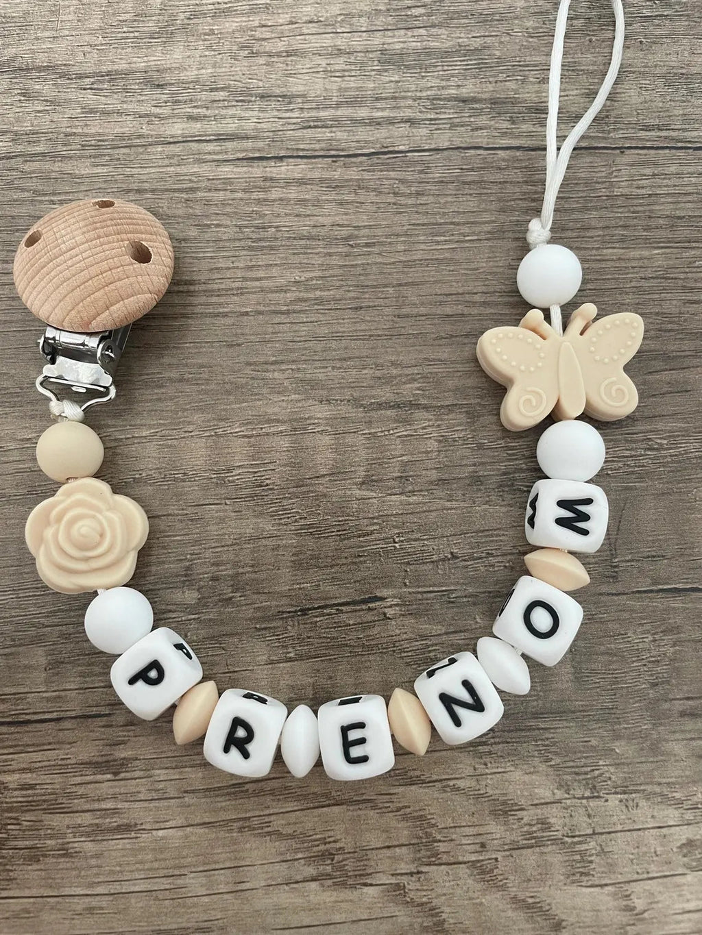 Attache tétine Papillon personnalisée KidCreationArtisanat
