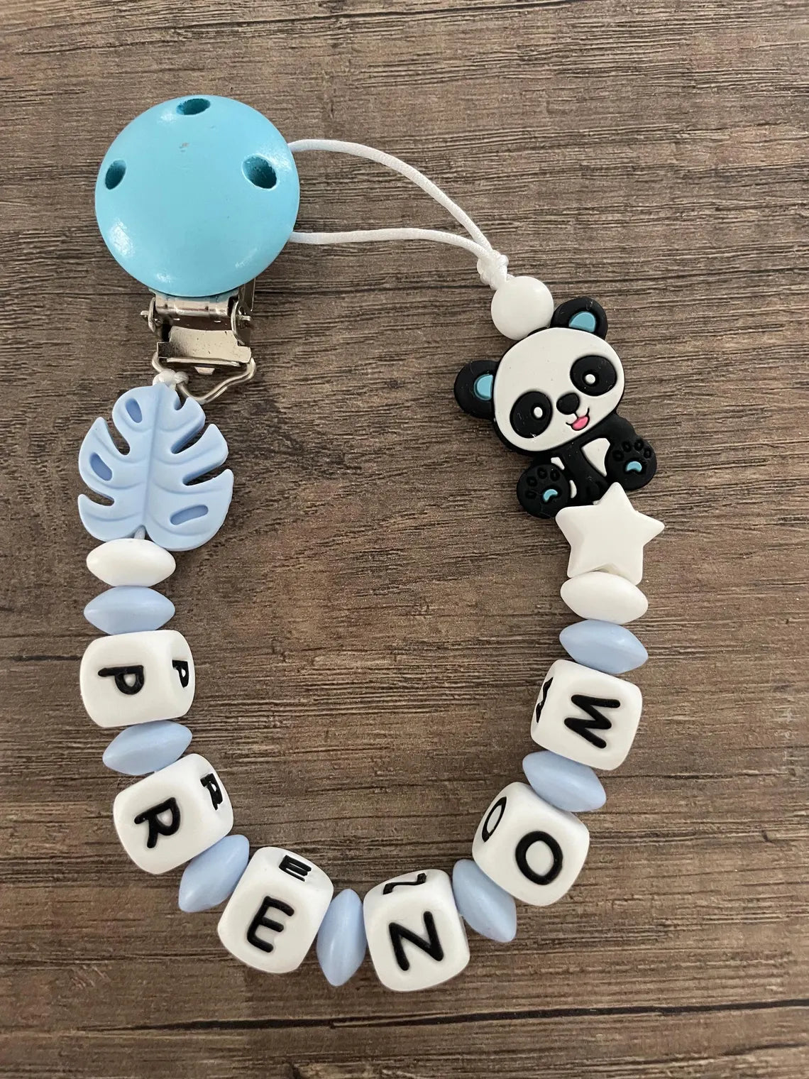 Attache tétine Panda personnalisée KidCreationArtisanat