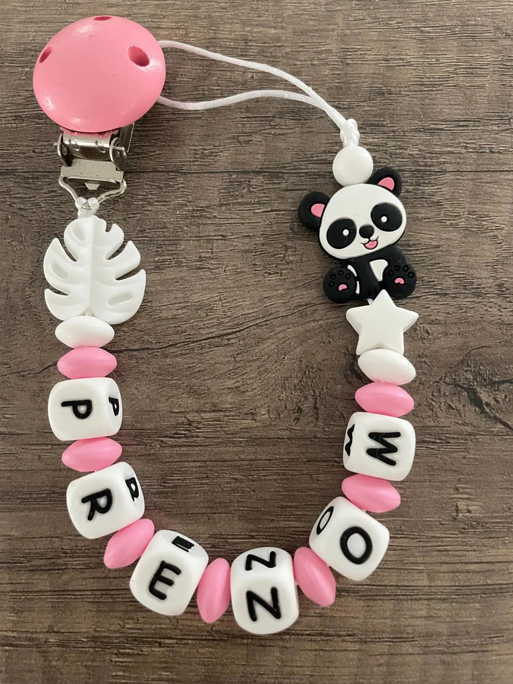 Attache tétine Panda personnalisée KidCreationArtisanat