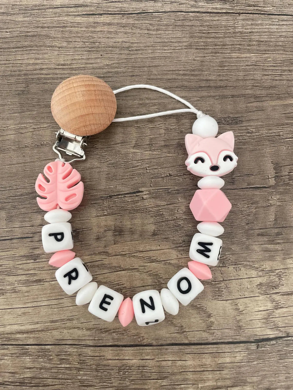 Attache tétine Loup personnalisée KidCreationArtisanat