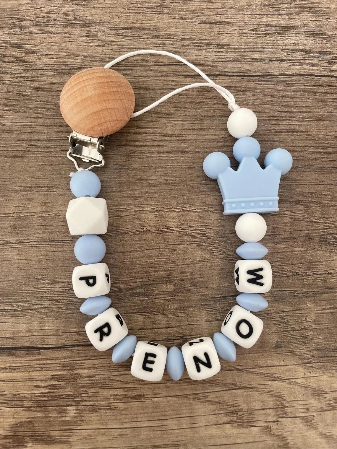 Attache tétine Couronne princesse personnalisée KidCreationArtisanat