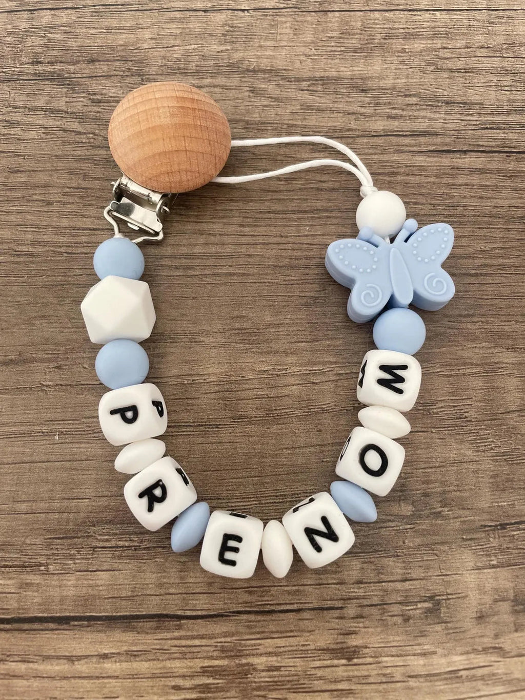 Attache tétine Papillon personnalisée KidCreationArtisanat