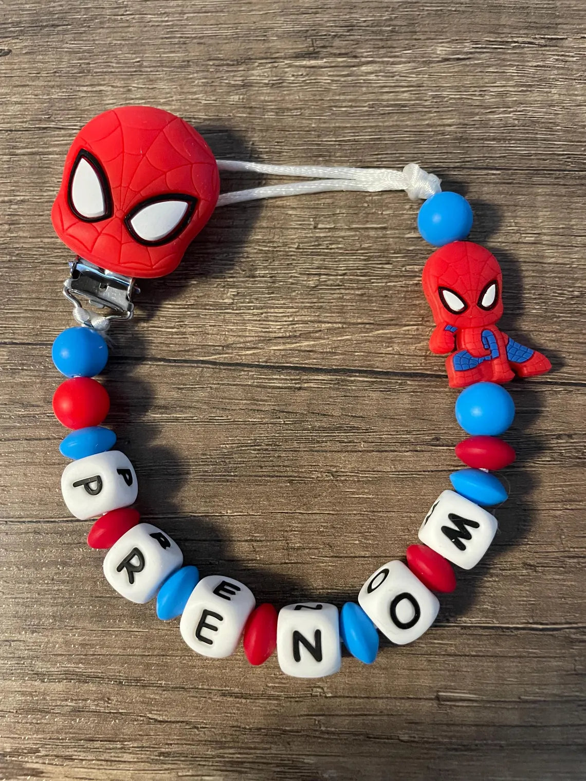 Attache tétine Marvel Spiderman personnalisée KidCreationArtisanat