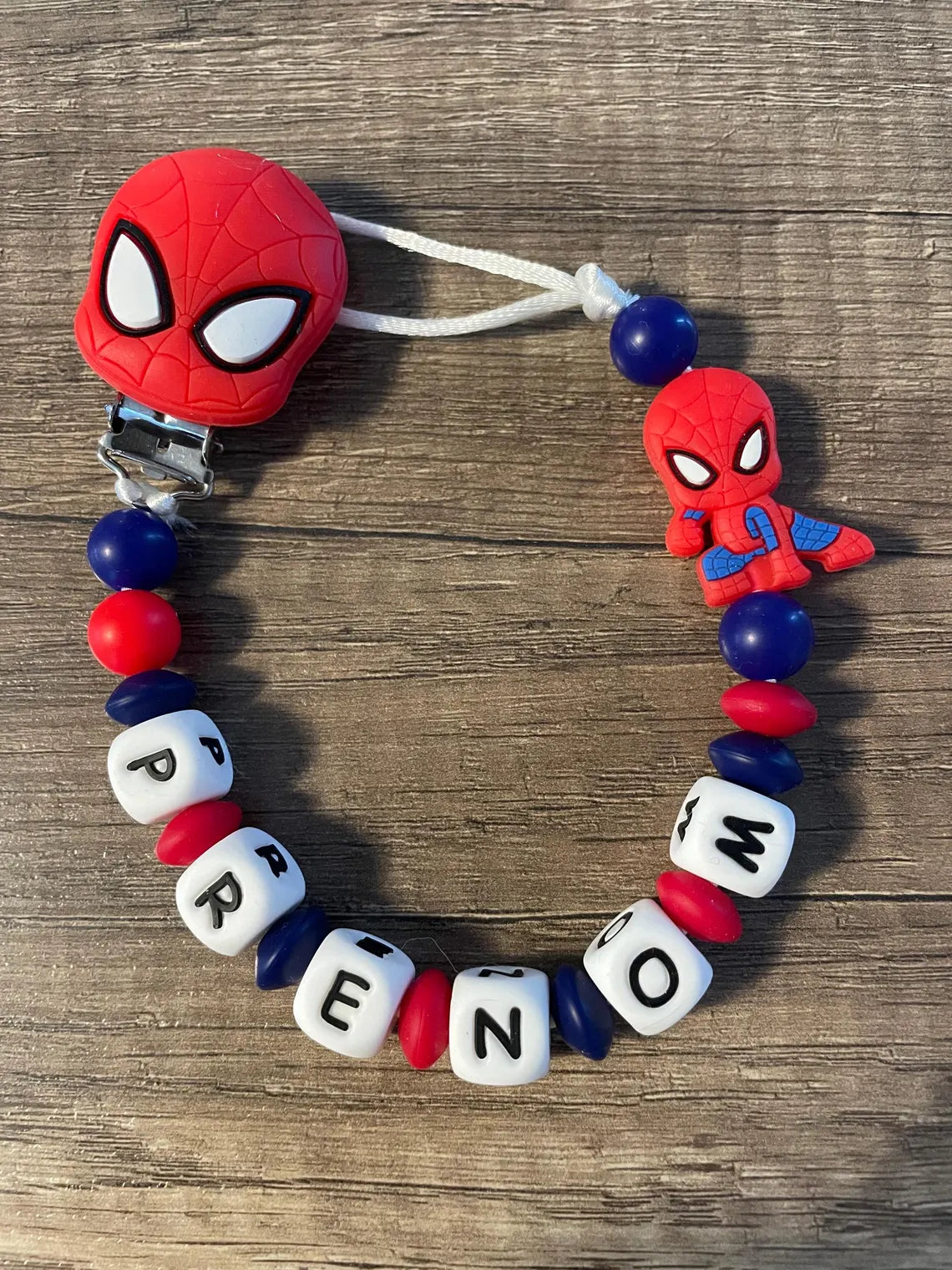 Attache tétine Marvel Spiderman personnalisée KidCreationArtisanat