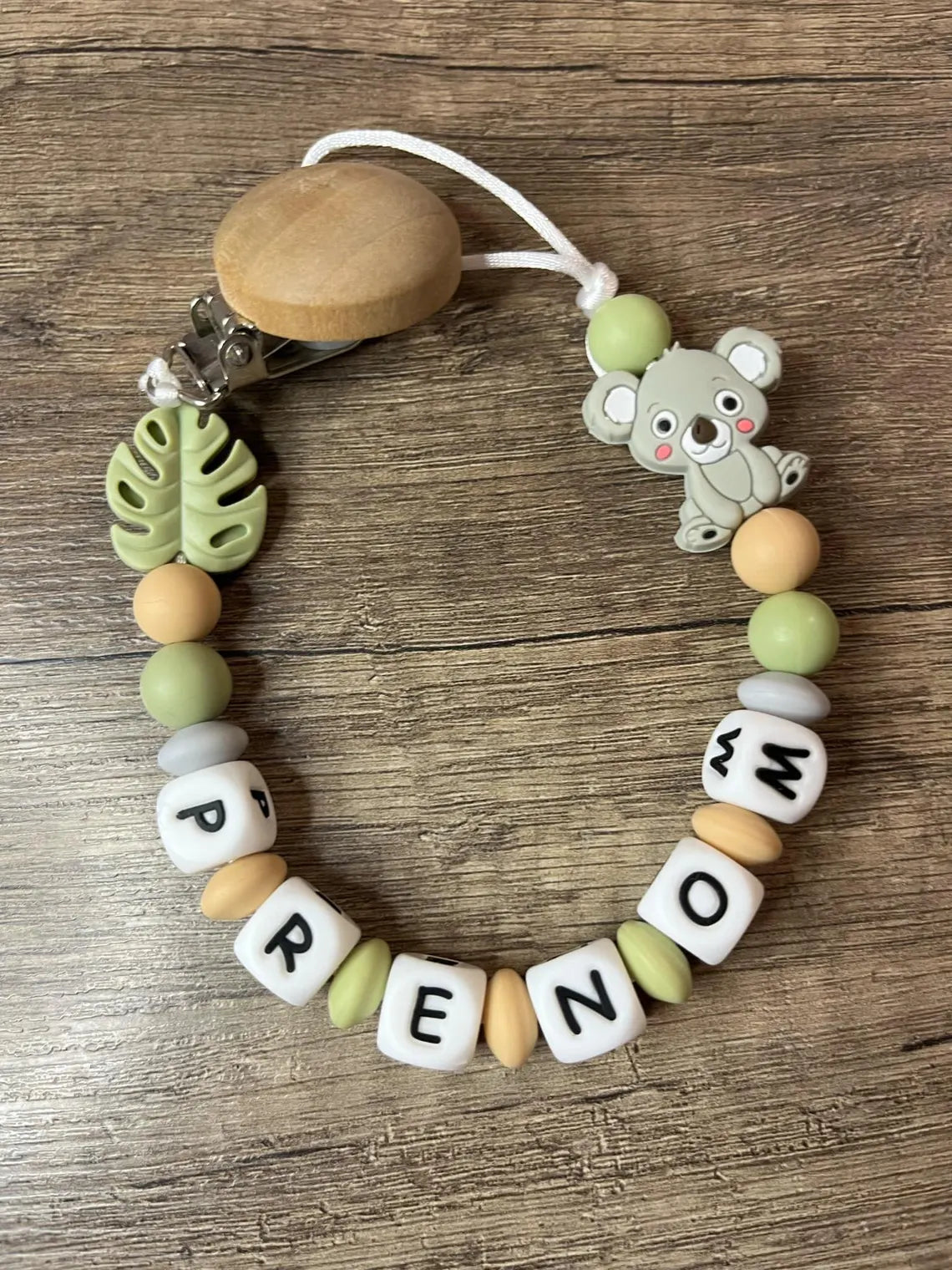 Attache tétine Koala personnalisée KidCreationArtisanat