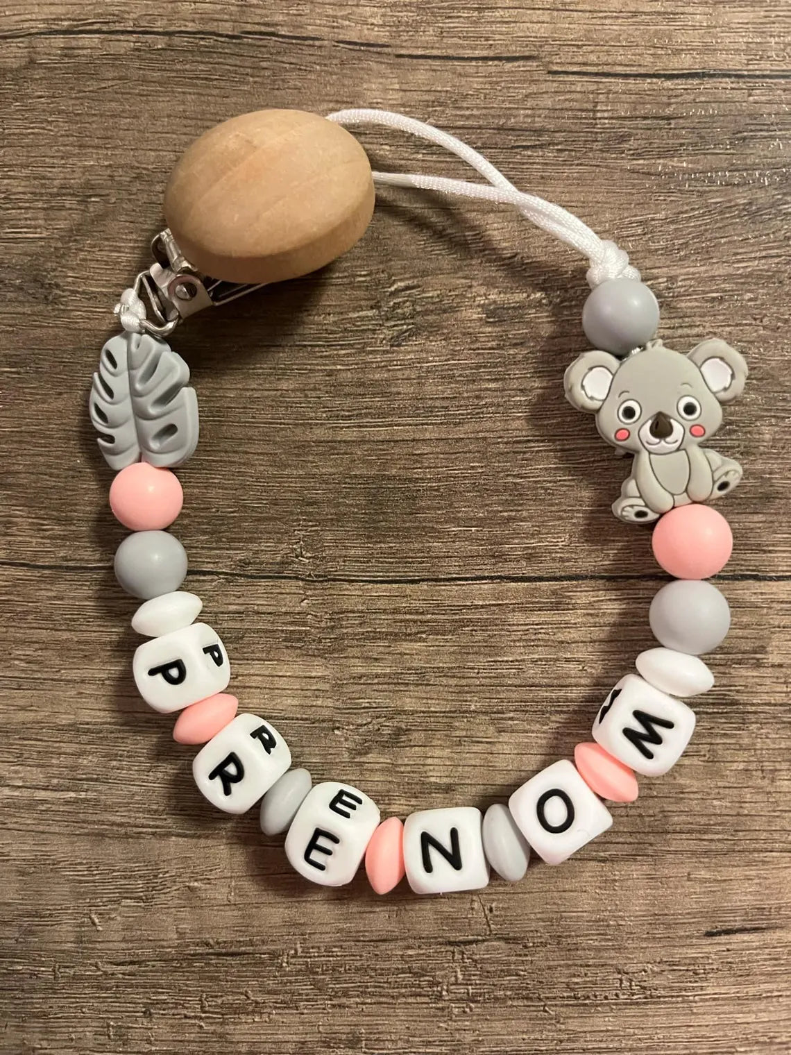 Attache tétine Koala personnalisée KidCreationArtisanat