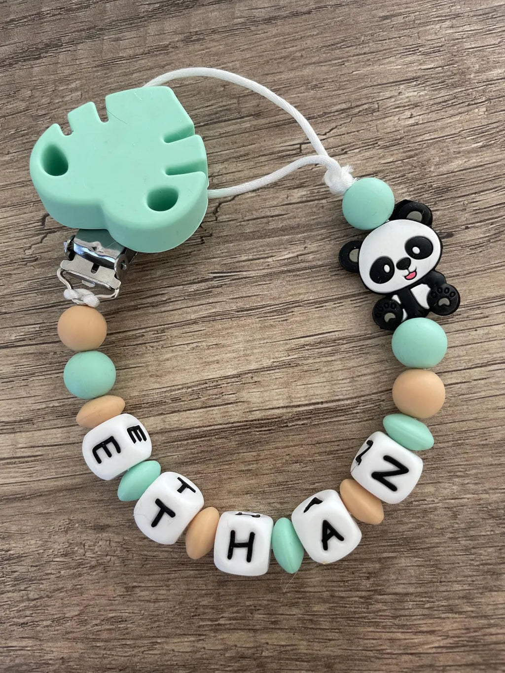 Attache tétine Panda personnalisée KidCreationArtisanat