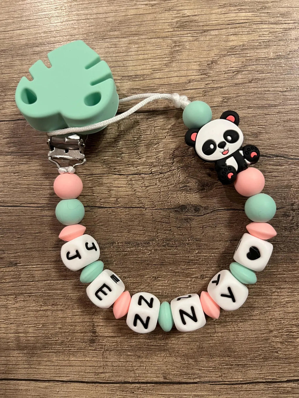 Attache tétine Panda personnalisée KidCreationArtisanat