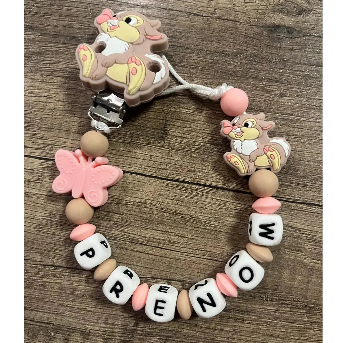 Attache tétine Disney Lapin Pan Pan personnalisée KidCreationArtisanat