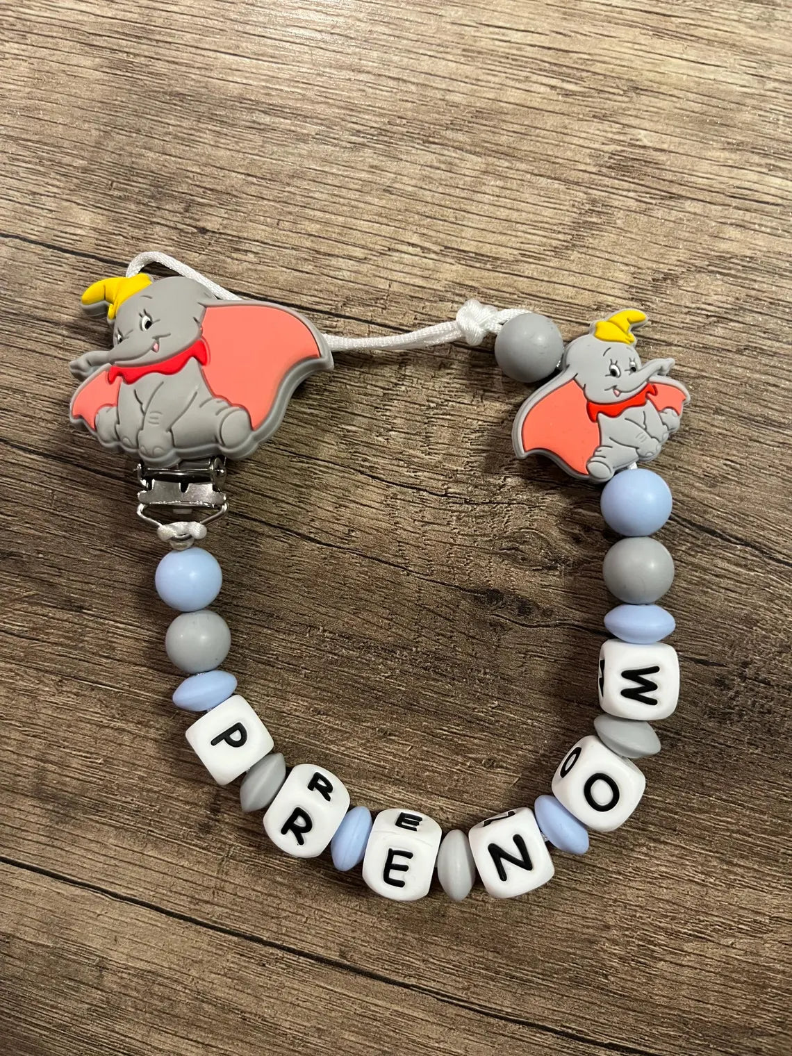 Attache tétine Disney Dumbo personnalisée KidCreationArtisanat