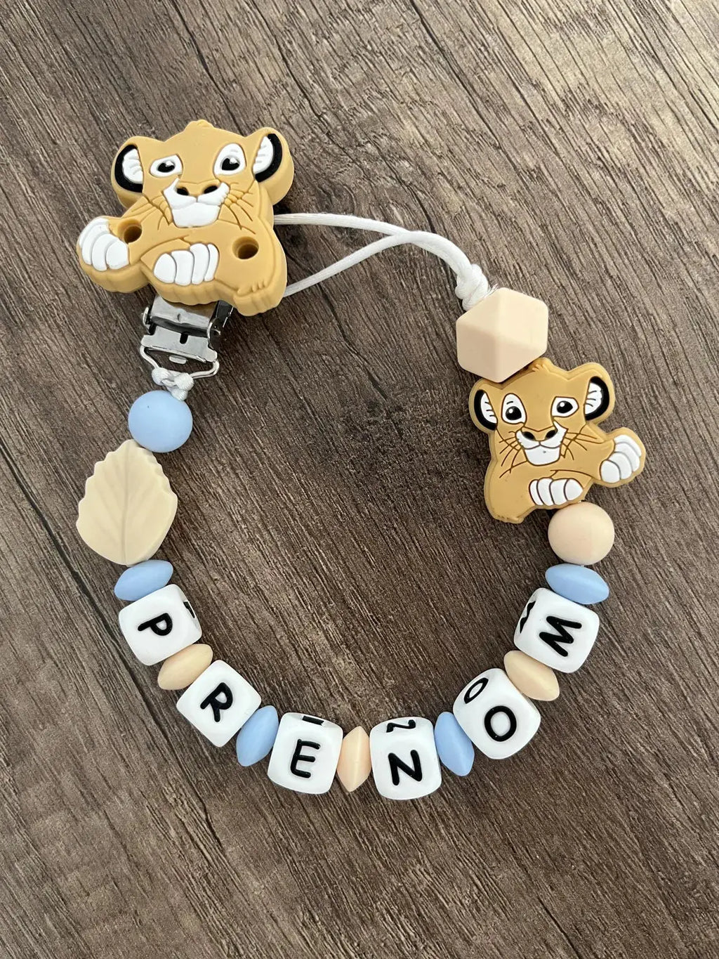 Attache tétine Disney Roi Lion Simba personnalisée KidCreationArtisanat