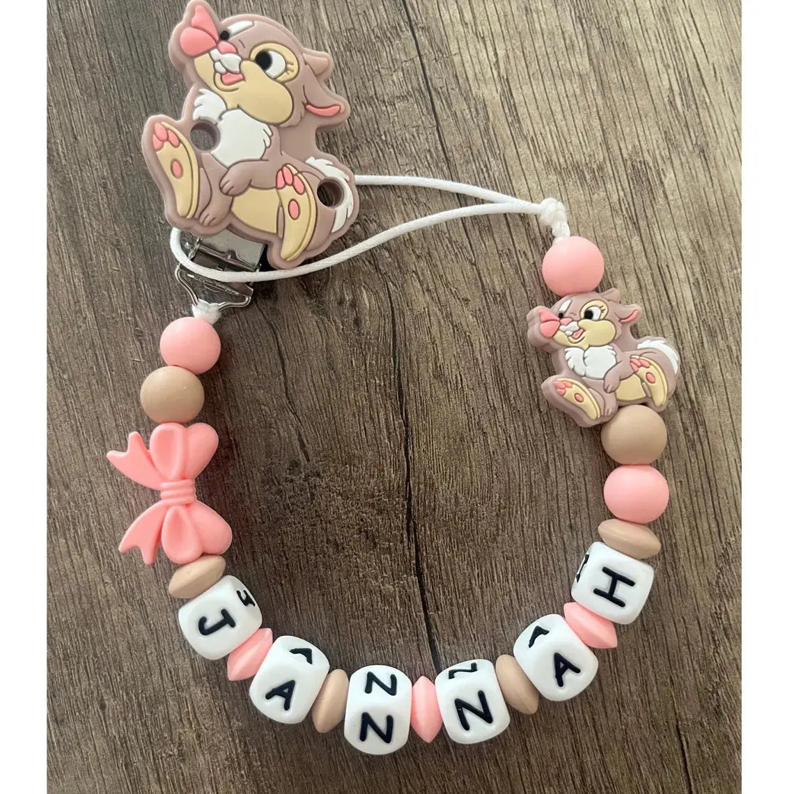 Attache tétine Disney Lapin Pan Pan personnalisée KidCreationArtisanat