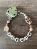 Attache tétines Biche Chevreuil Cerf personnalisée KidCreationArtisanat