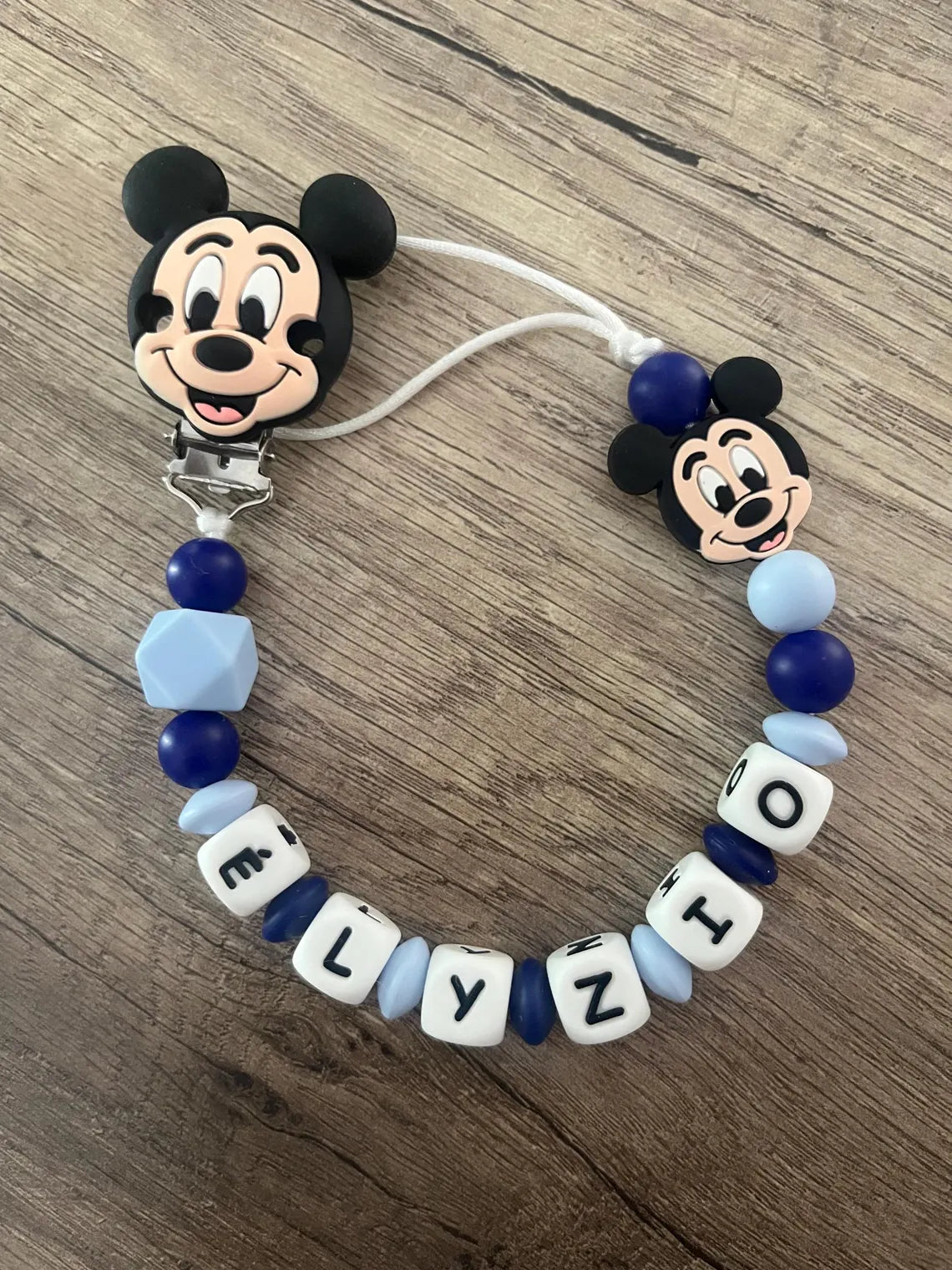Attache tétine Disney Mickey personnalisée KidCreationArtisanat