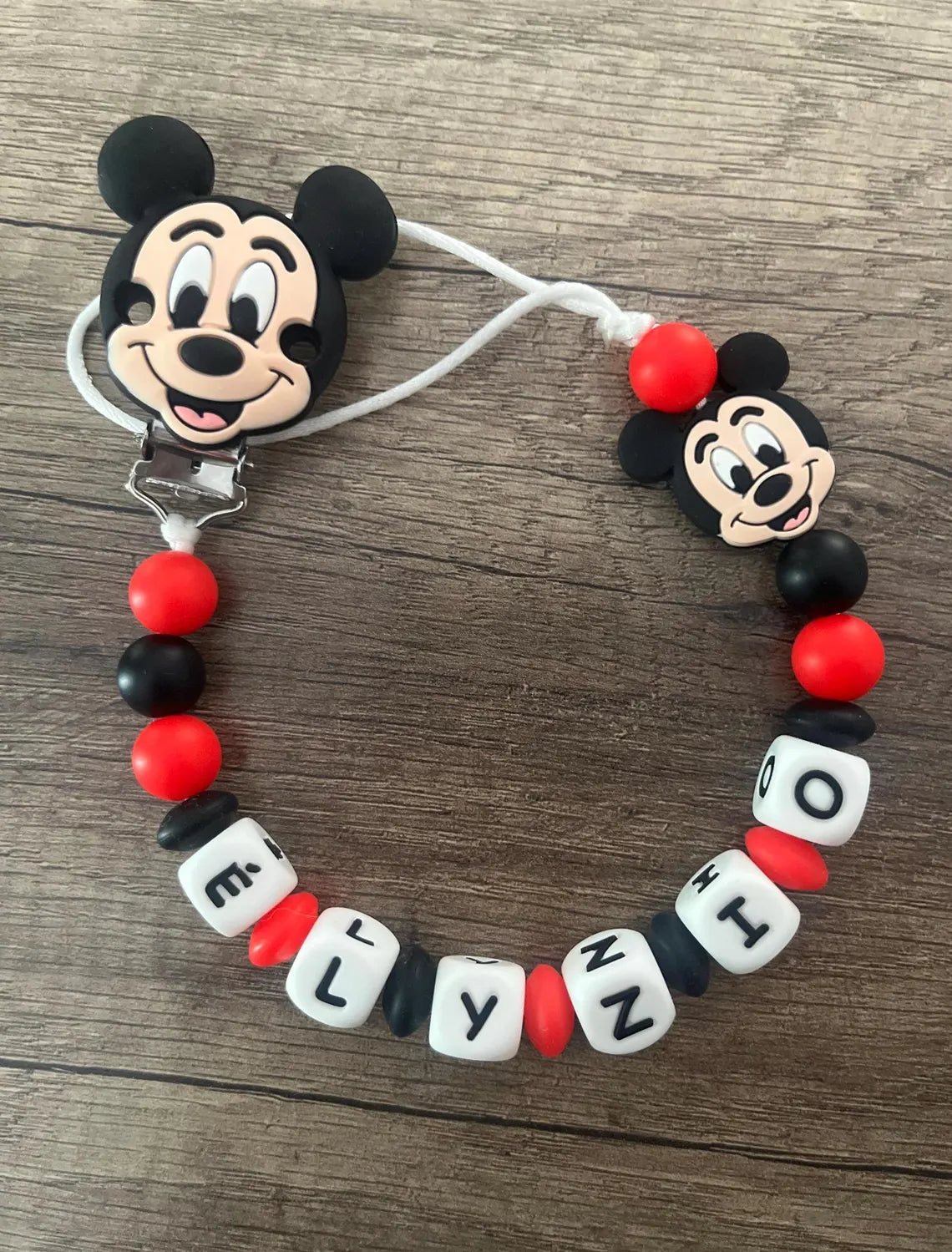 Attache tétine Disney Mickey personnalisée KidCreationArtisanat