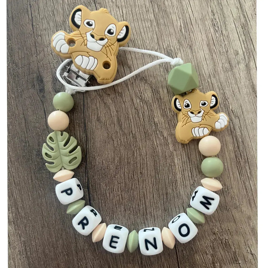 Attache tétine Disney Roi Lion Simba personnalisée KidCreationArtisanat