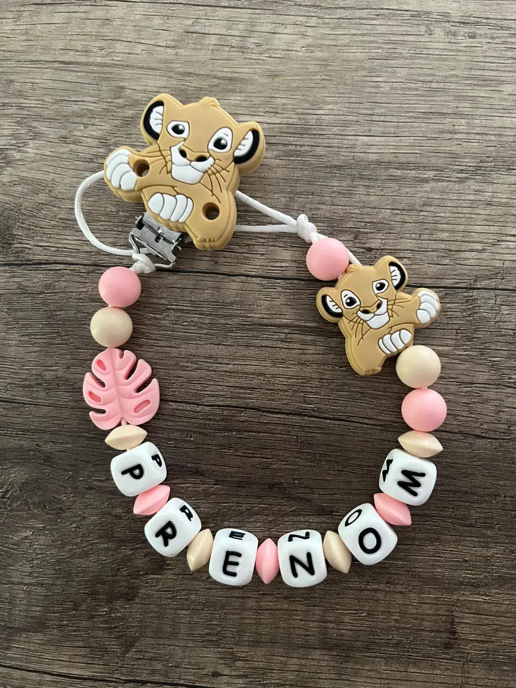 Attache tétine Disney Roi Lion Simba personnalisée KidCreationArtisanat