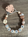 Attache tétine Renard personnalisée KidCreationArtisanat